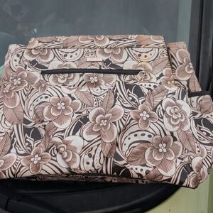 Miche Floral Diaper Bag in Beige and Brown